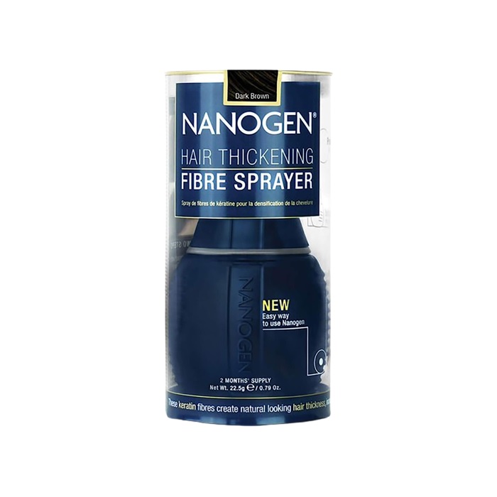 Nanogen Keratin Hair Thickening Fibre Dark Brown - pulverizator de fibre pentru îngroșarea părului - 22.5g